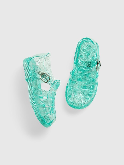 View large product image 1 of 1. Toddler Glitter Jelly Sandals