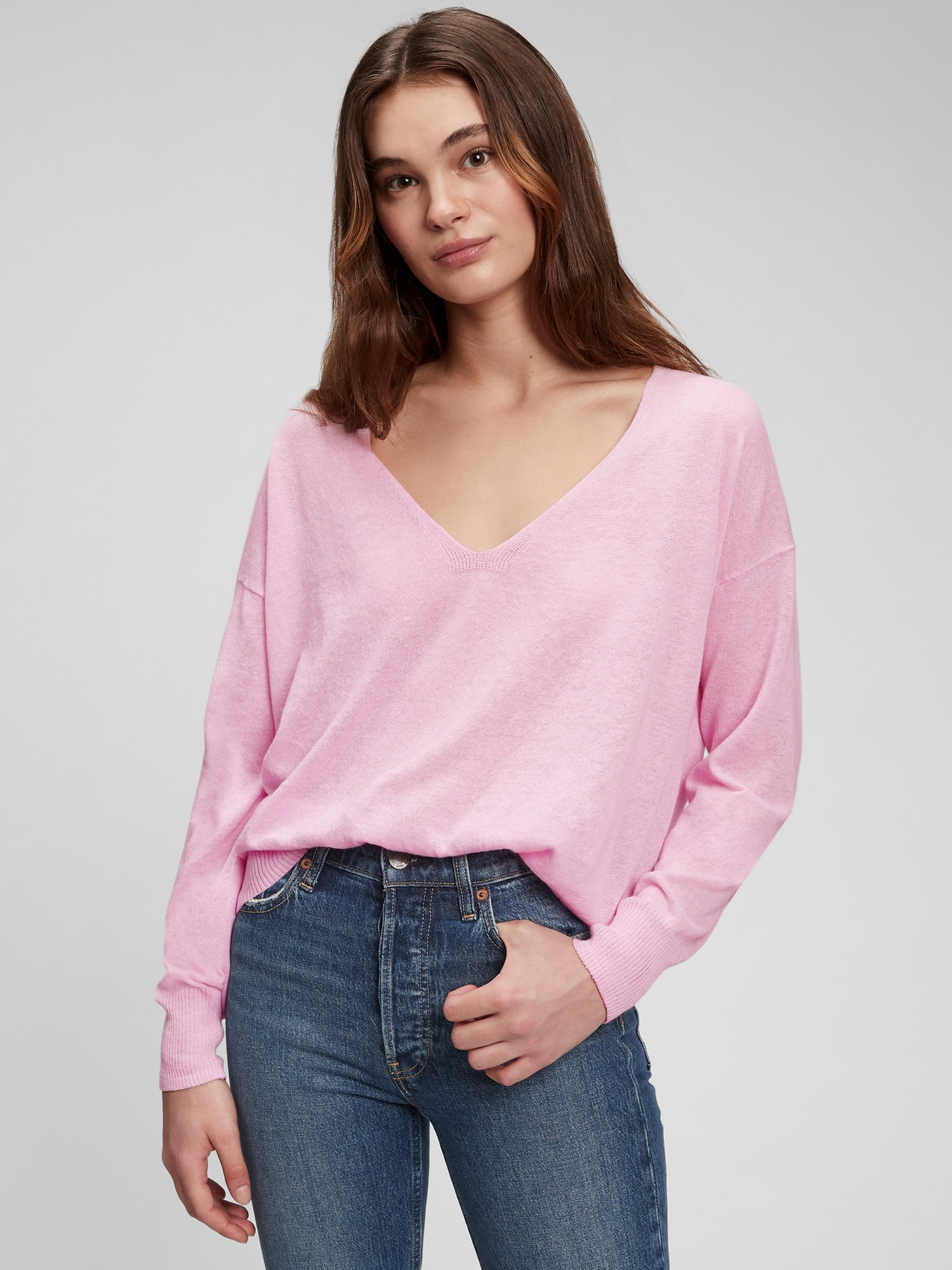 gap v neck sweater women's