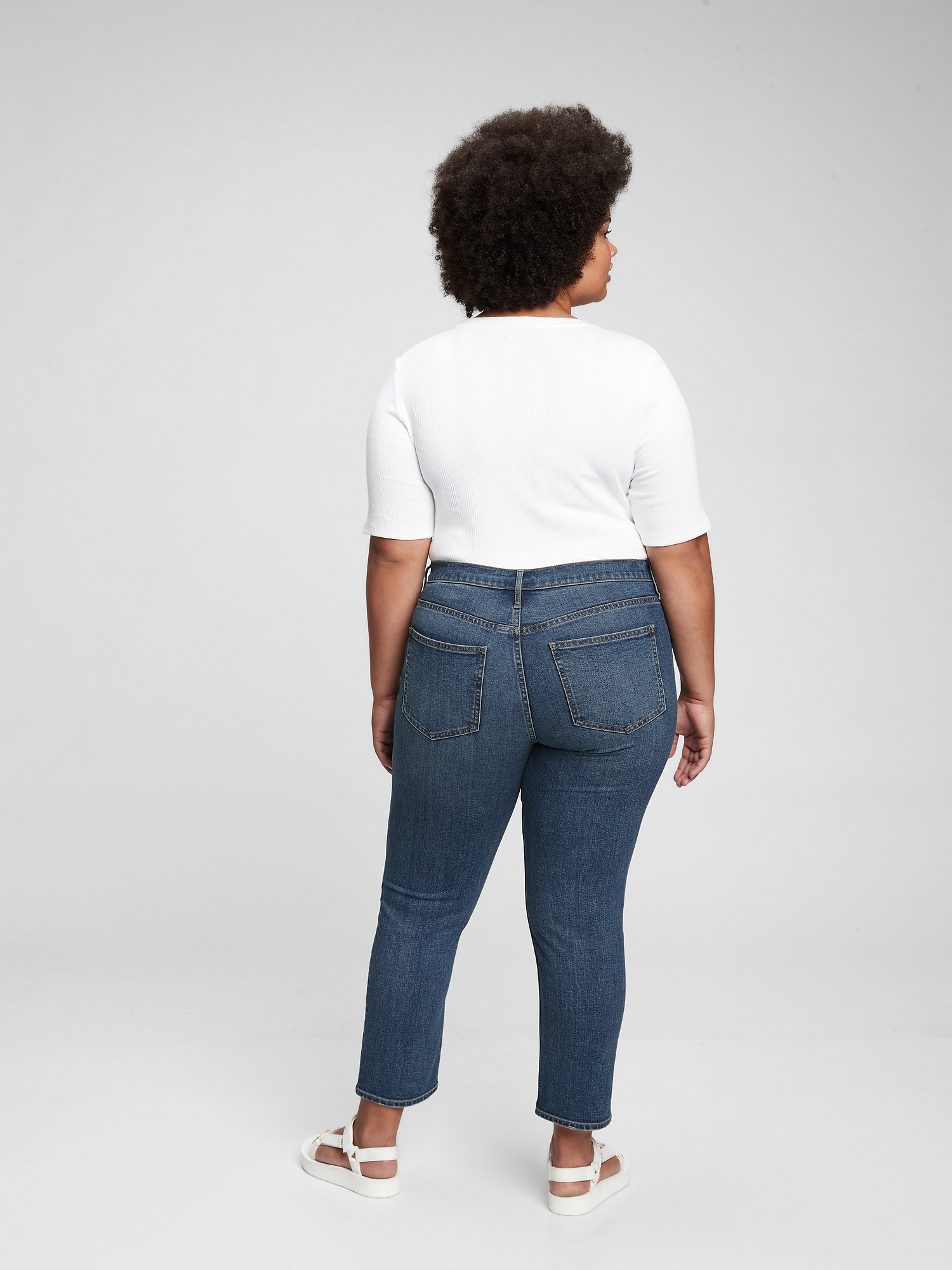 Mid Rise Vintage Slim Jeans with 