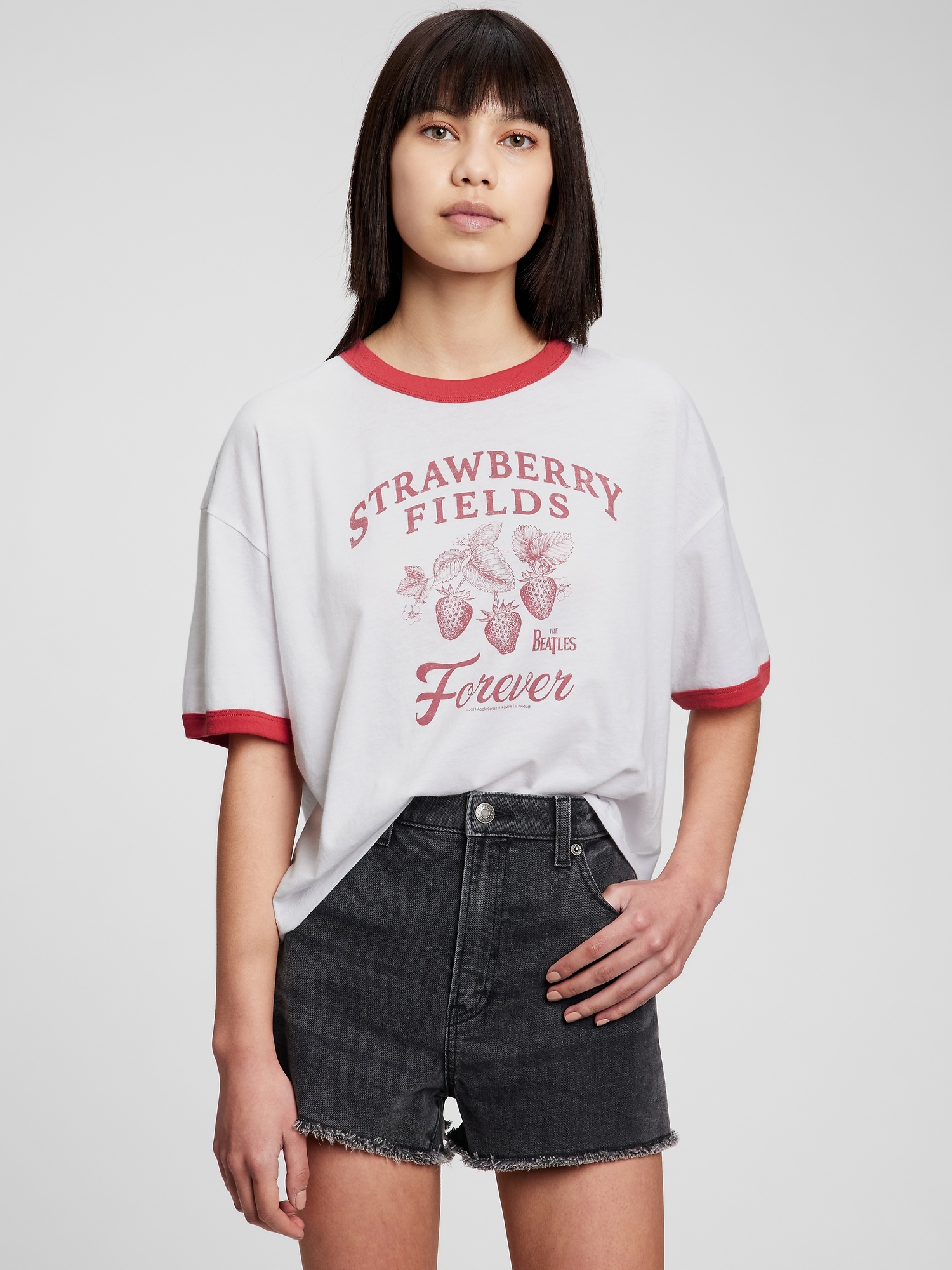 The Beatles Cropped Graphic T-Shirt | Gap