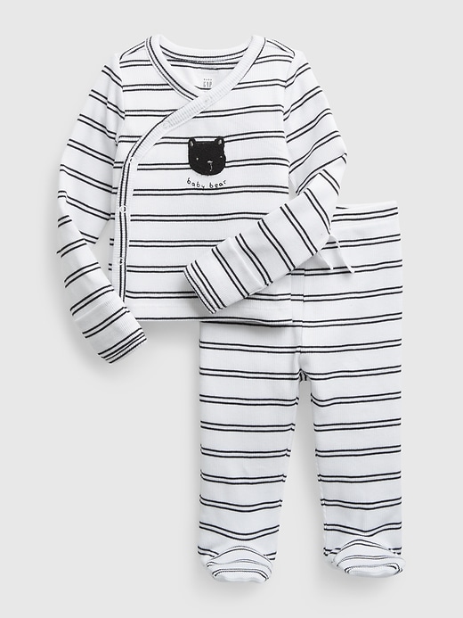 Image number 1 showing, Baby 100% Organic Cotton First Favorite Kimono Outfit Set