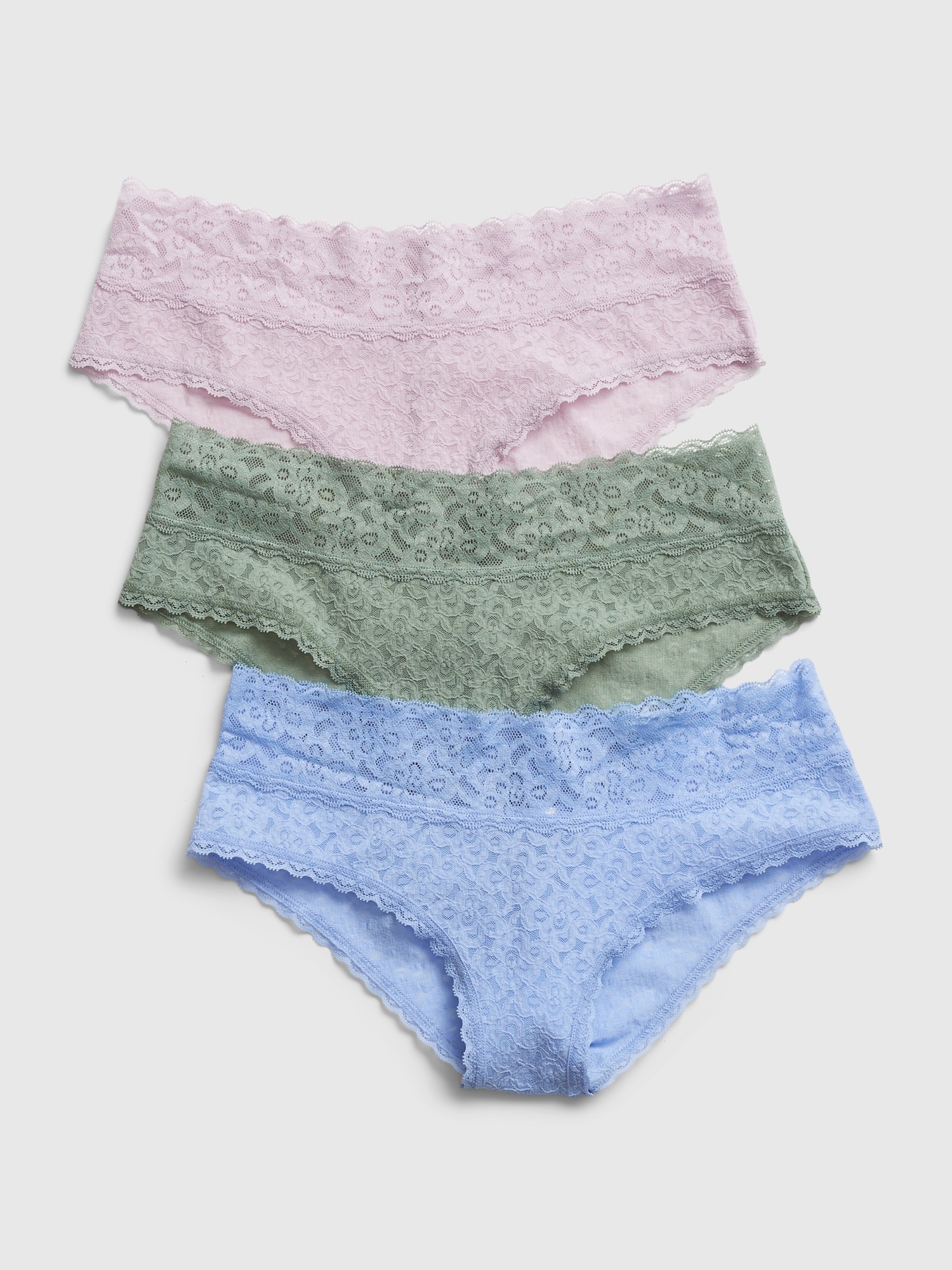 HOPE - Lace Microfiber Cheeky Style Lingerie 3 Pack - Panties for