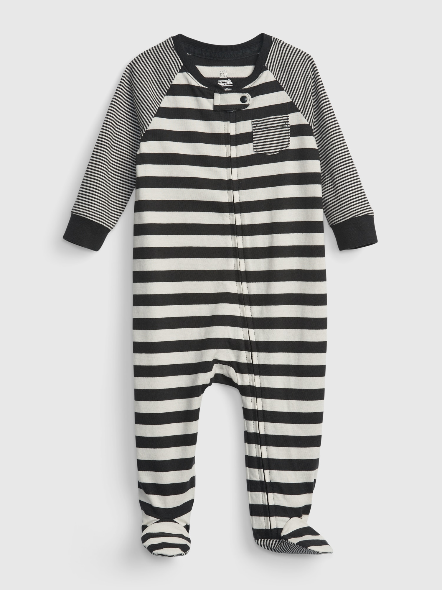 babyGap 100% Organic Printed PJ Footed One-Piece