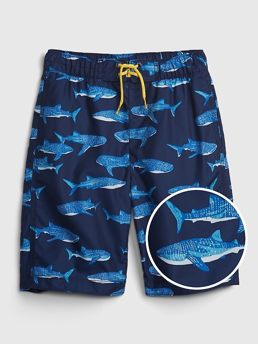 Image number 5 showing, Kids Recycled Polyester Camo Swim Board Shorts