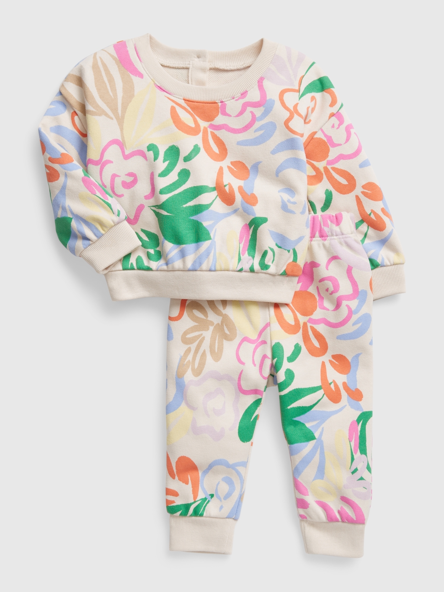 Baby Floral Sweatsuit Set | Gap