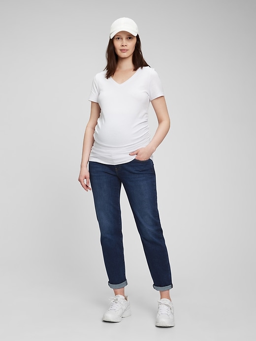 Image number 2 showing, Maternity True Waistband Full Panel Girlfriend Jeans