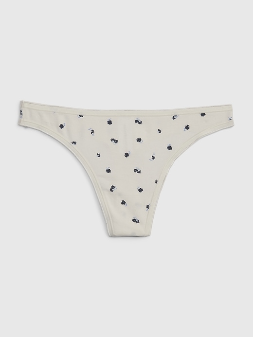 L'image numéro 1 présente String en coton extensible