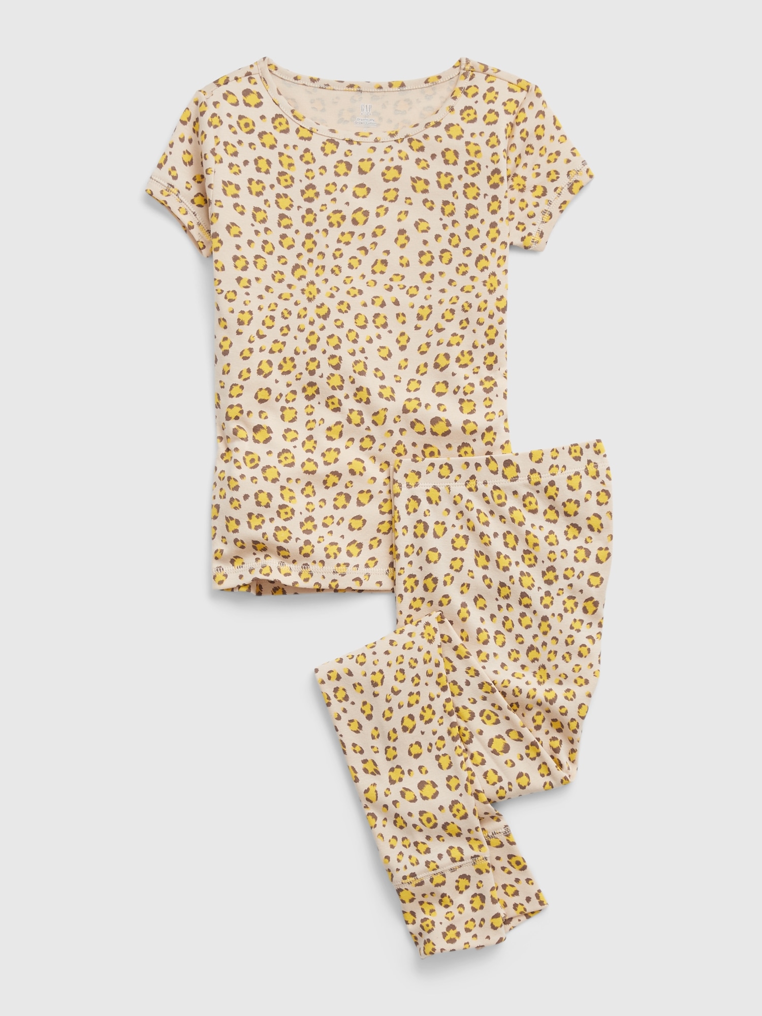 PYJAMA 100 % COTON BIOLOGIQUE À IMPRIMÉ LÉOPARD POUR ENFANT