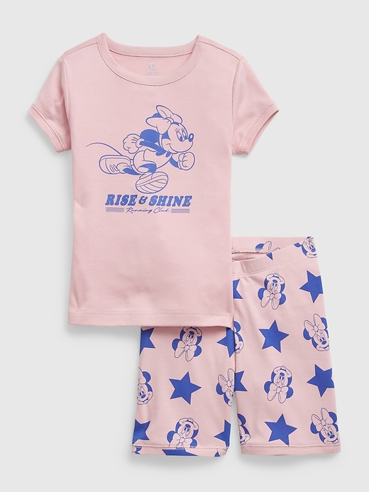 Image number 1 showing, GapKids | Disney 100% Organic Cotton Minnie Mouse PJ Shorts Set