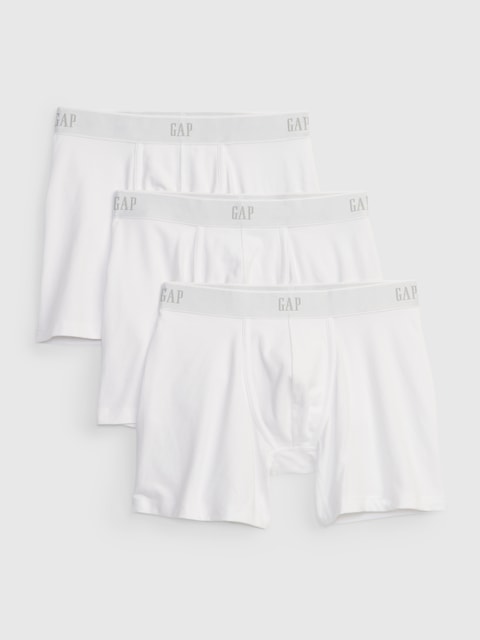 5" Organic Stretch Cotton Boxer Briefs (3-Pack)