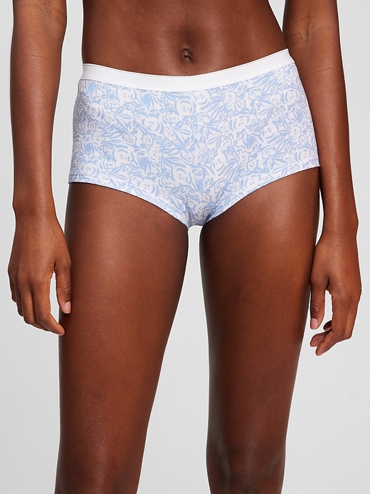 L'image numéro 2 présente Mini-short en coton extensible