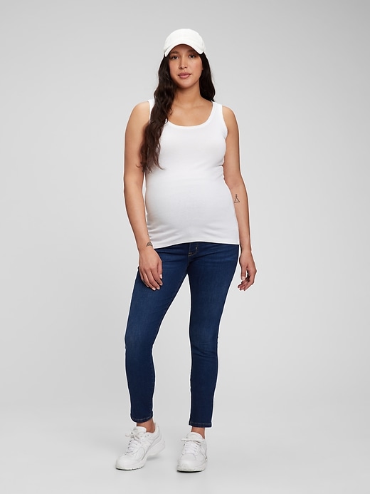 Image number 6 showing, Maternity True Waistband Full Panel True Skinny Jeans