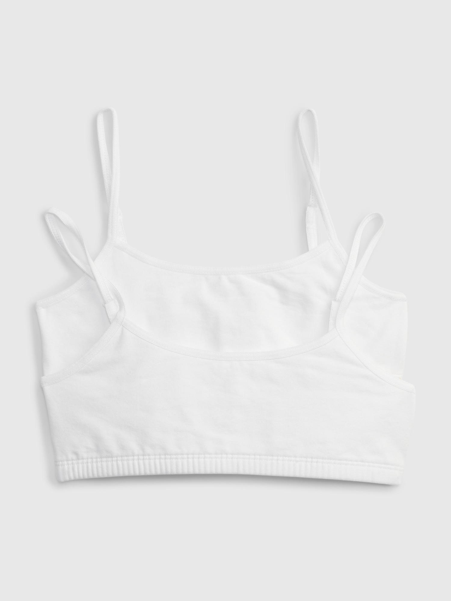 Gap Kids Basic Bra (2-Pack) white. 1