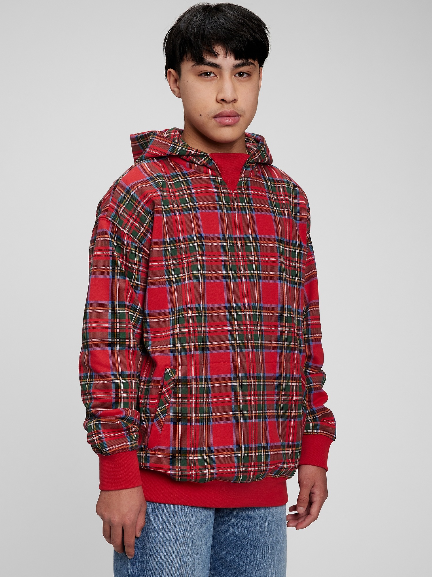 Teen Plaid Hoodie | Gap