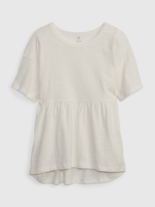 Image number 1 showing, Kids 100% Organic Cotton Peplum Top