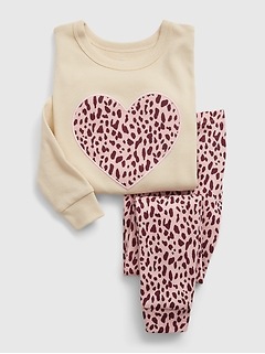 Pyjama 100 % coton biologique à imprimé léopard rose babyGap