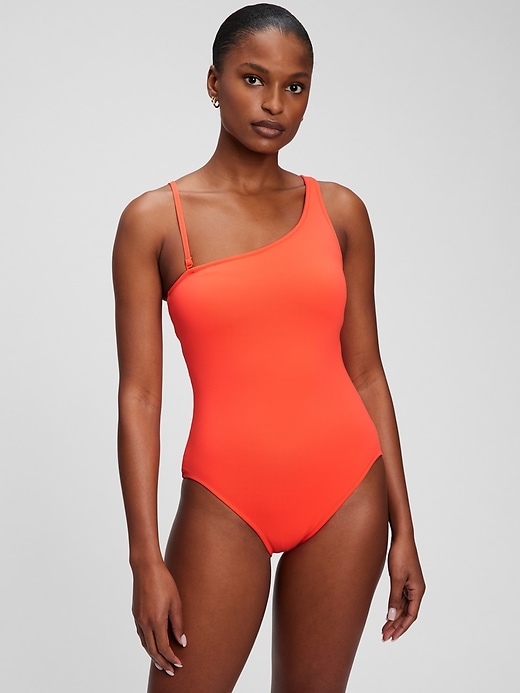 Image number 6 showing, One-Shoulder One-Piece Swimsuit