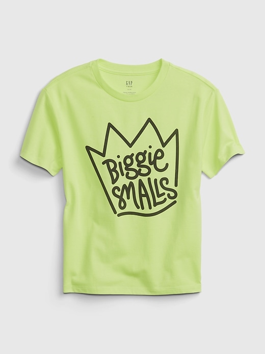 L'image numéro 1 présente T-shirt surdimensionné en coton biologique à imprimé Biggie Smalls pour Adolescent