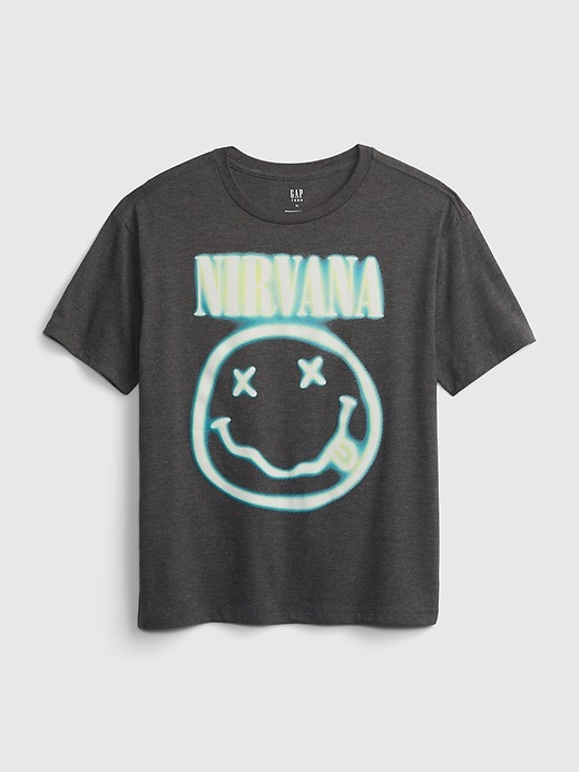 L'image numéro 1 présente T-Shirt en tissu recyclé du groupe Nirvana &#124 Ado