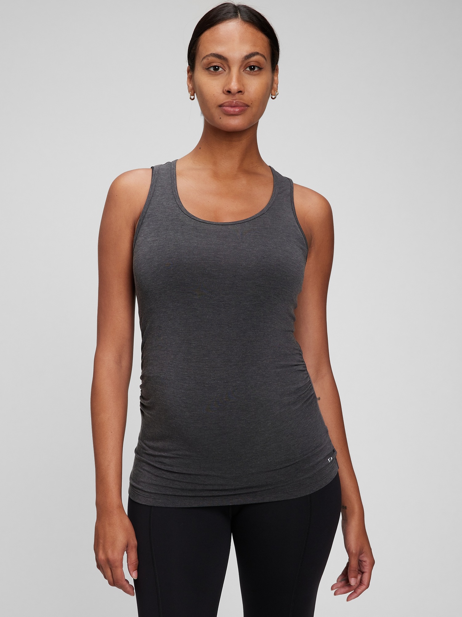 Gap Maternity GapFit Breathe Racerback Tank Top gray - 852954003