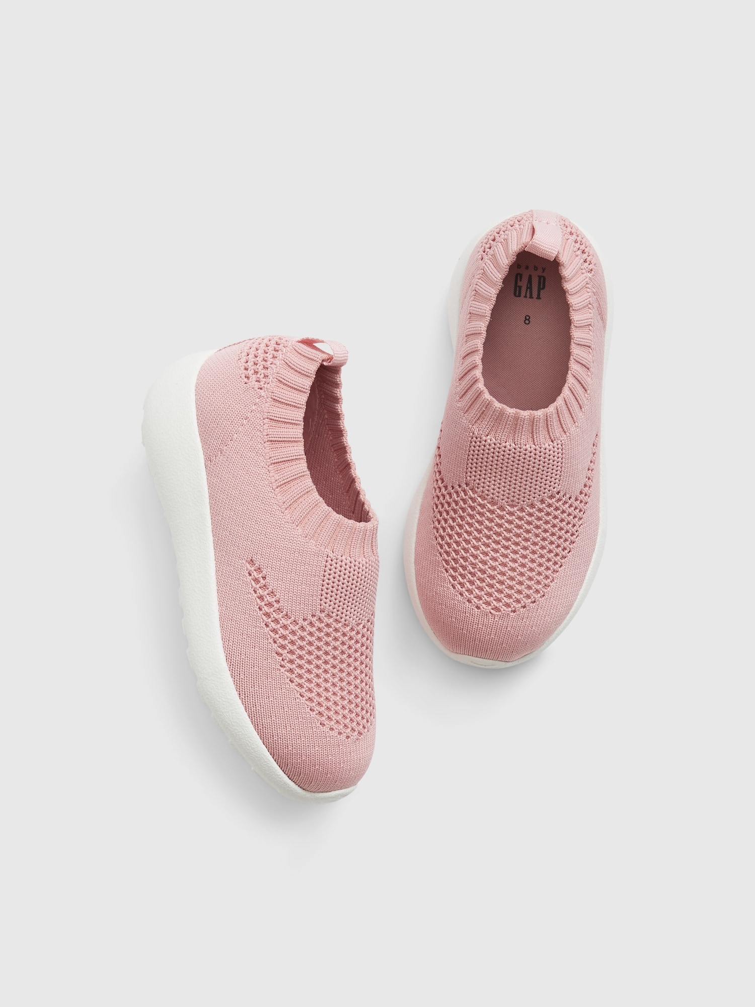 Gap Toddler Knit Pull-On Sneakers pink. 1