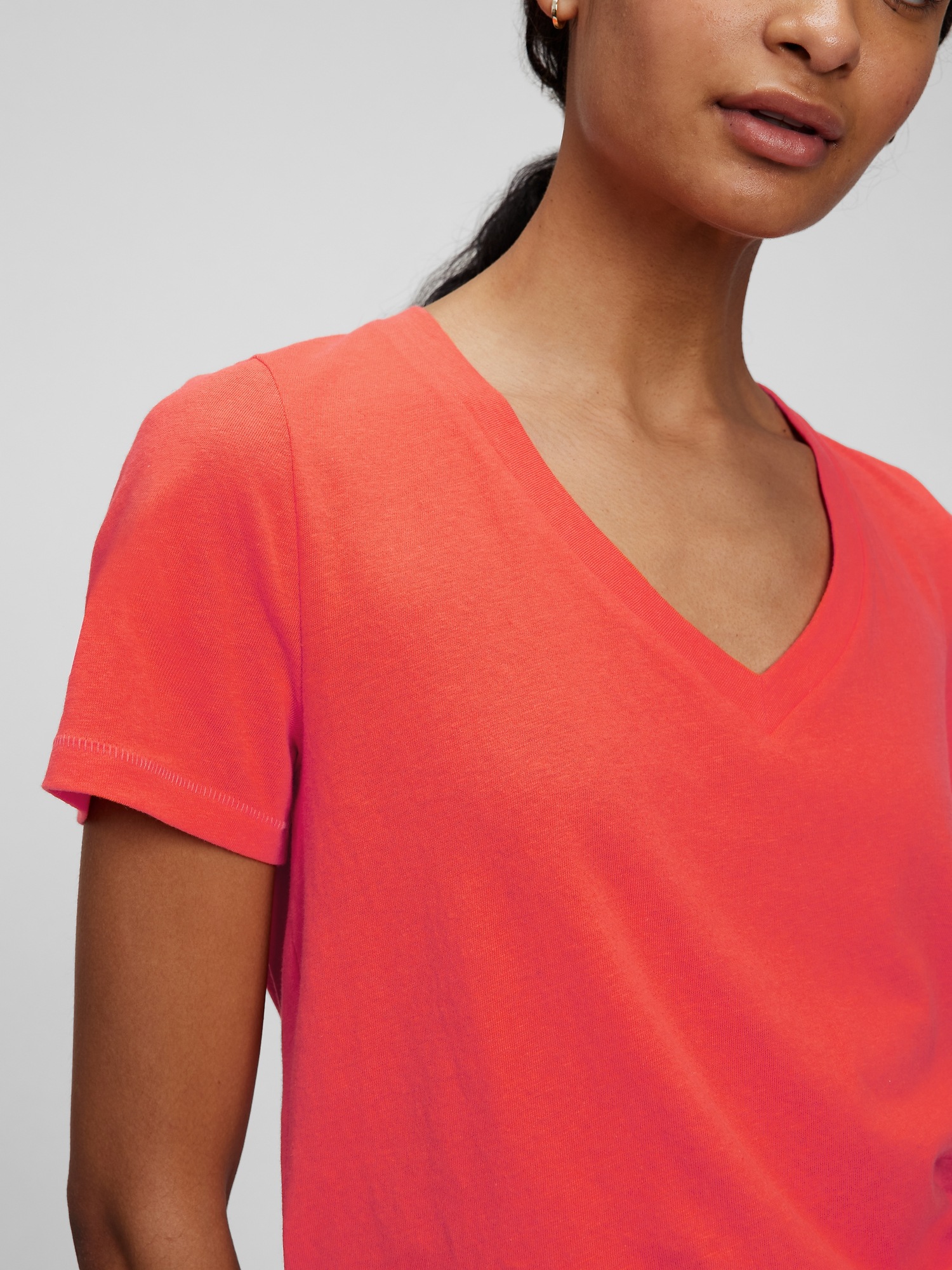 Organic Cotton Vintage V-Neck T-Shirt 