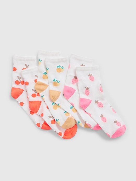 Image number 1 showing, Kids Fruit Print Crew Socks (3-Pack)
