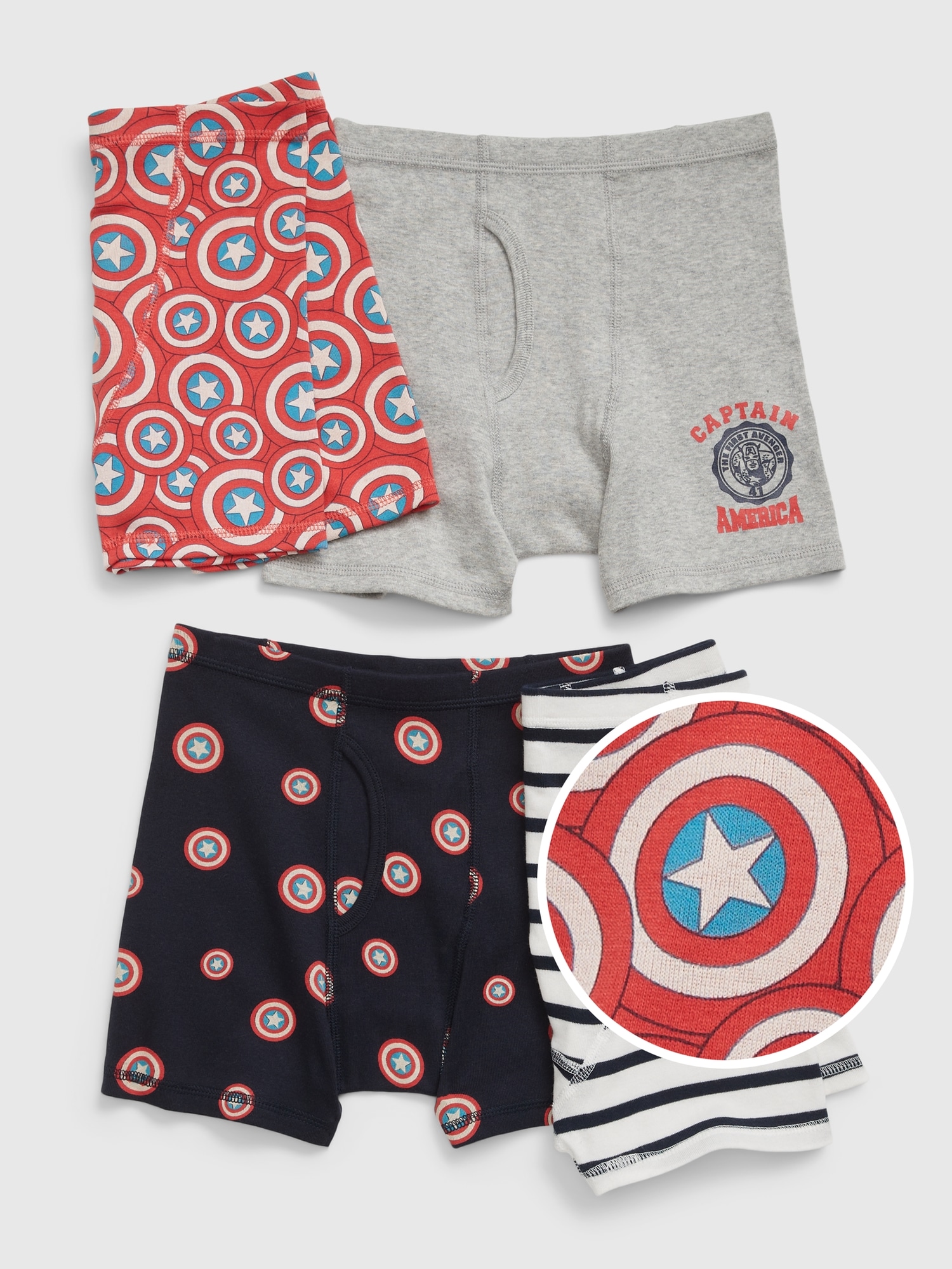 GapKids, Marvel Organic Cotton Captain America Boxer Briefs