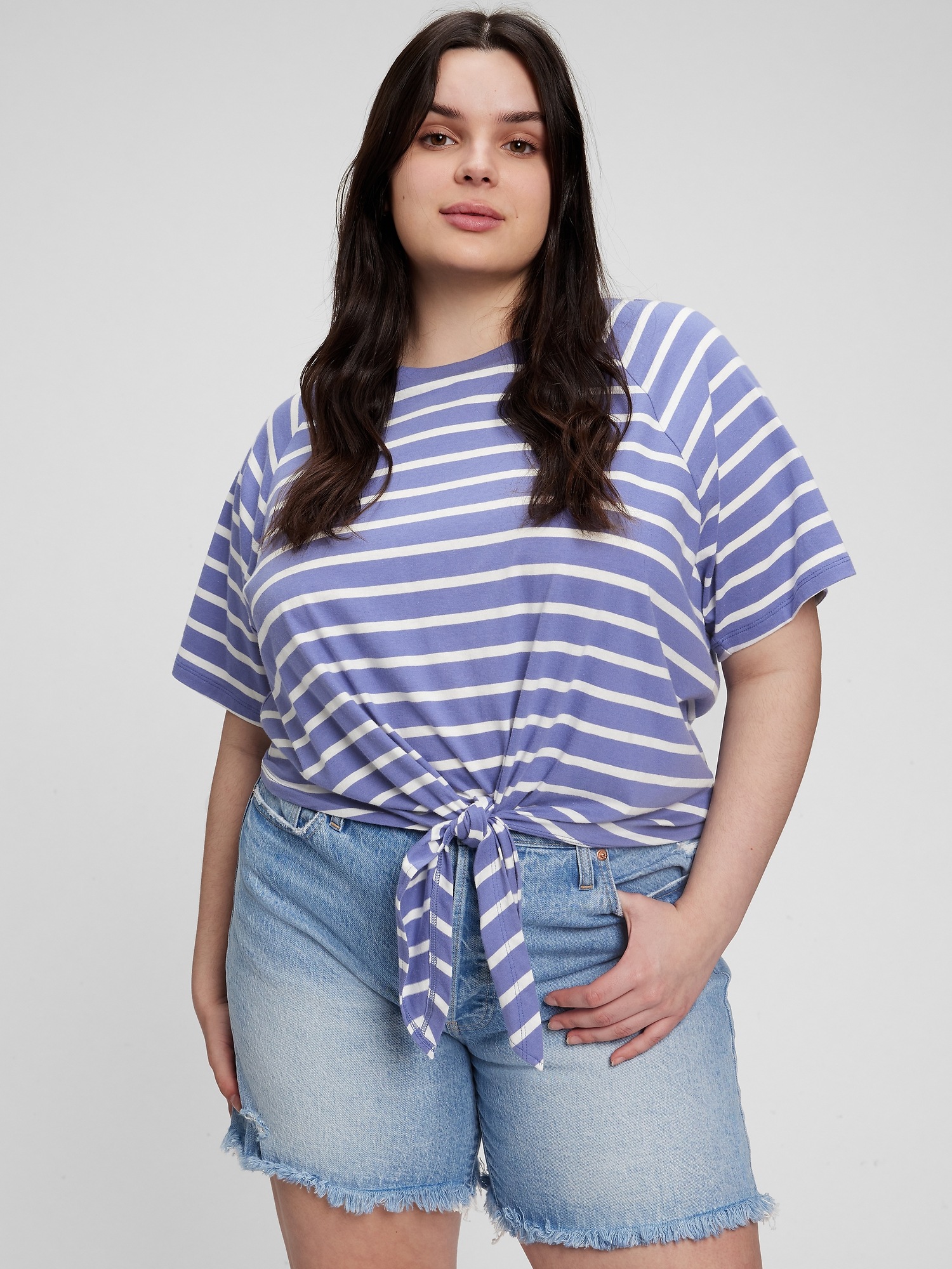 100% Organic Cotton Vintage Tie-Front T 