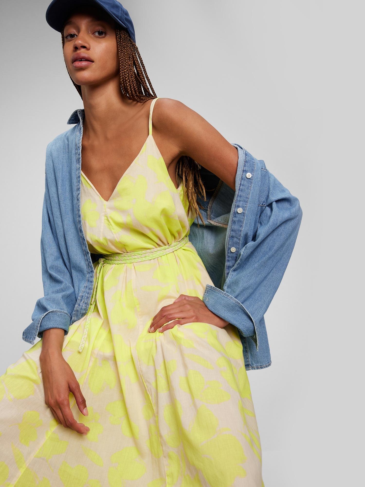 Tie-Waist Cami Maxi Dress | Gap