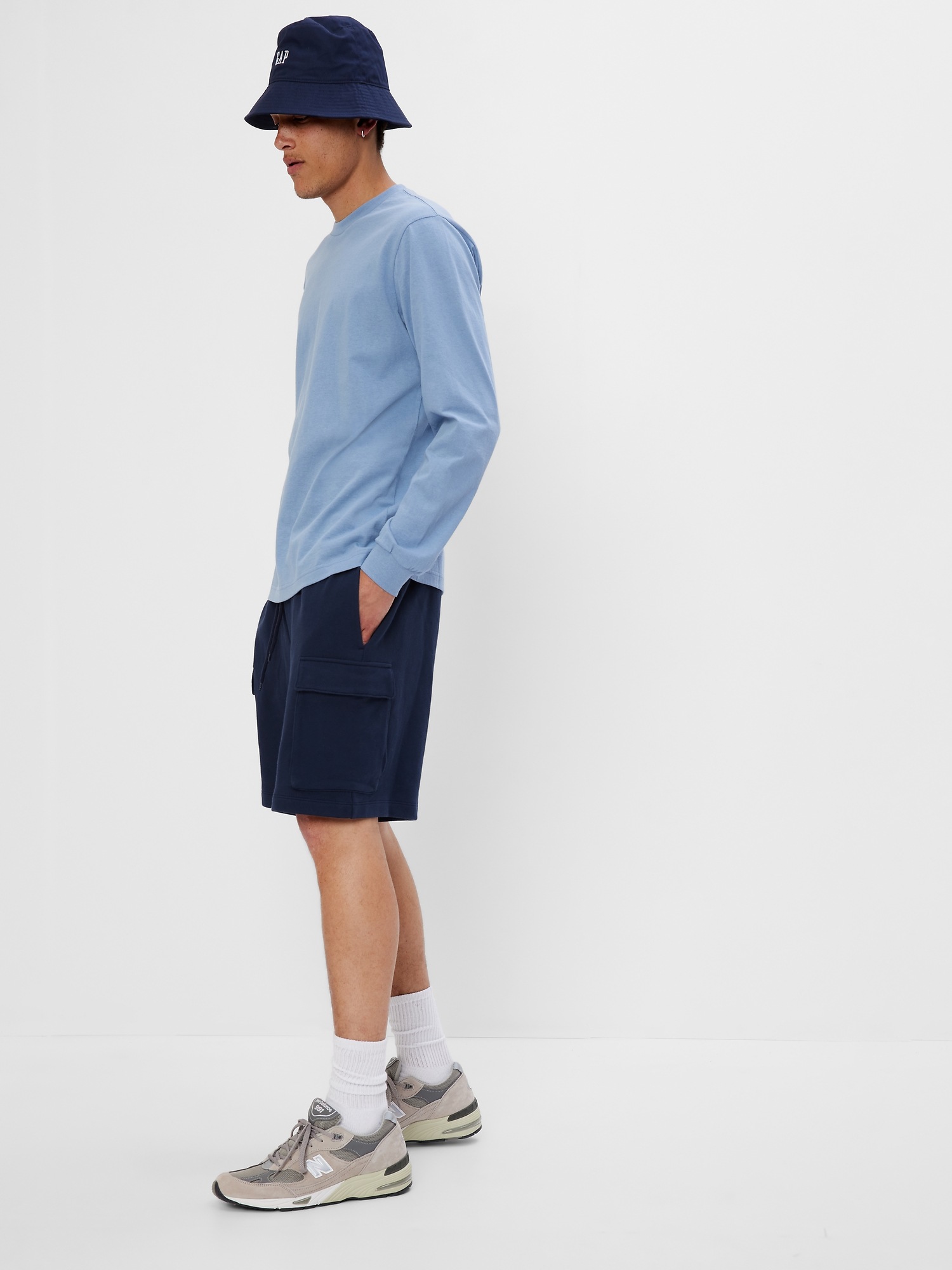 NEXT - Short Cargo En Jersey - Coupe D�contract�e, Taille �lastique Et Poches Pratiques - Id�al Pour Le Quotidien