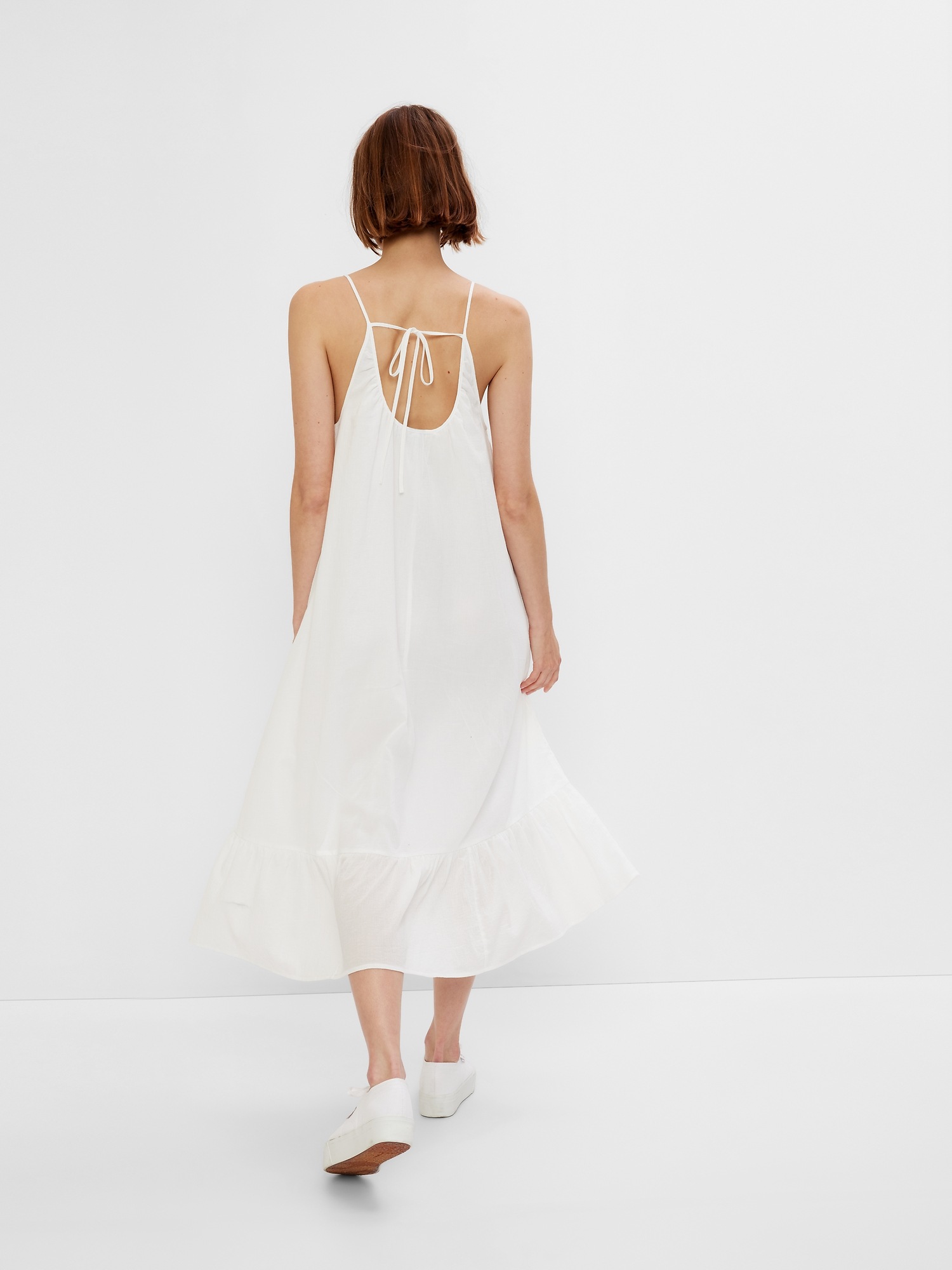 Strappy Ruffle Hem Maxi Dress | Gap