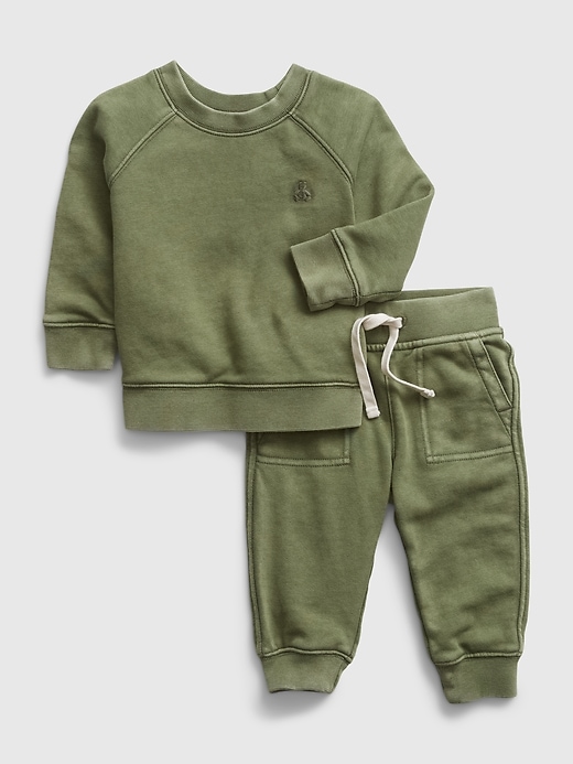 View large product image 1 of 1. Baby Two-Piece Sweat Outfit Set