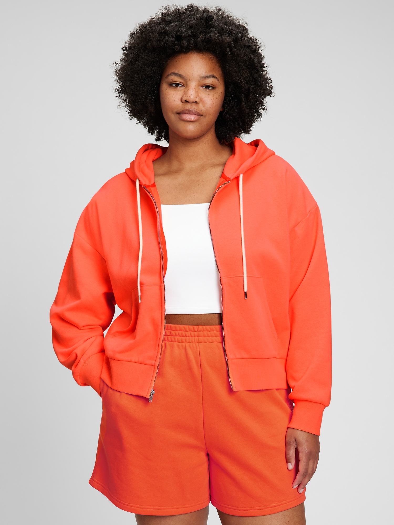 Vintage Soft Cropped FullZip Hoodie Gap