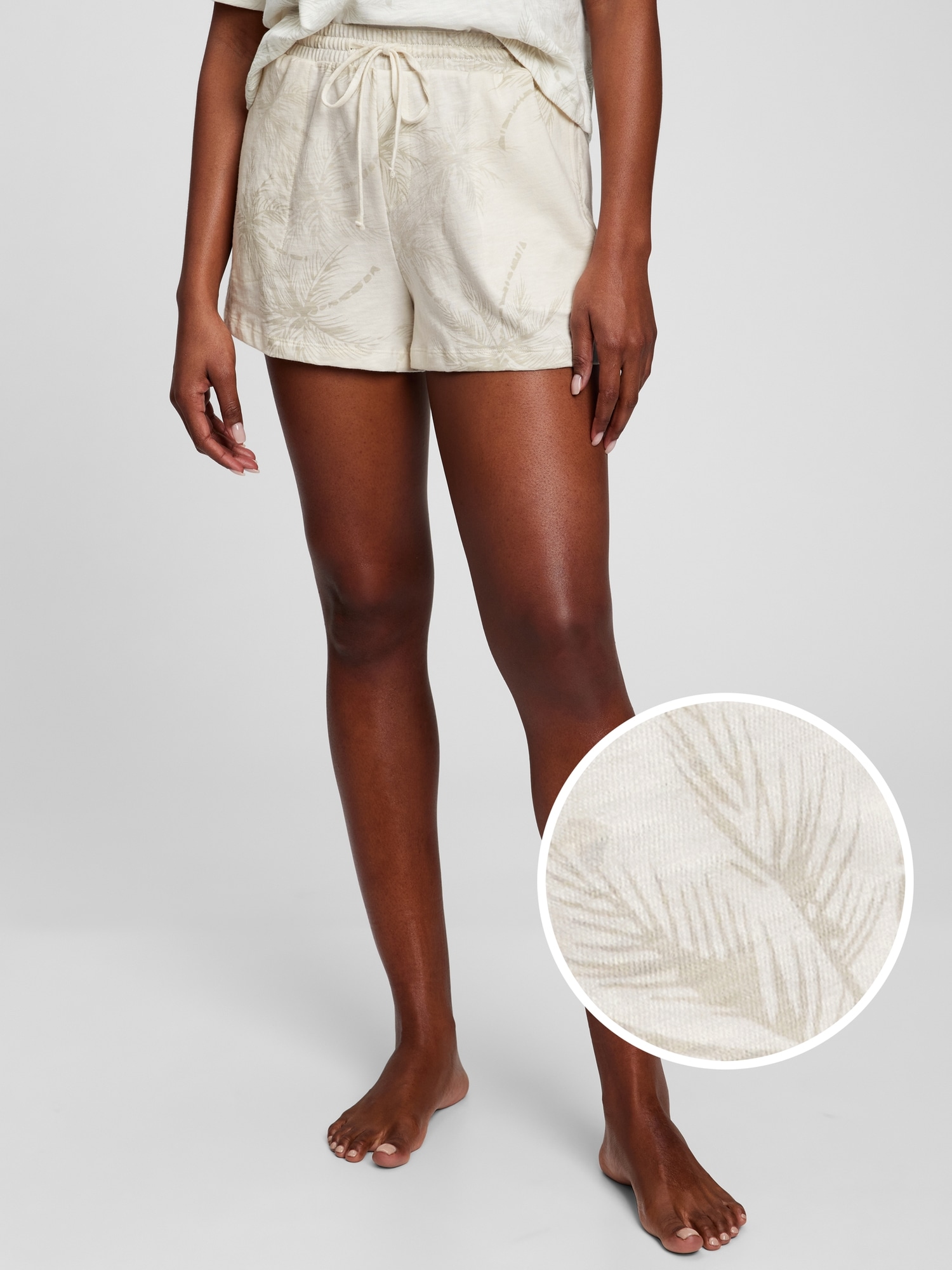 Cotton Slub Jersey Sleep Shorts Gap