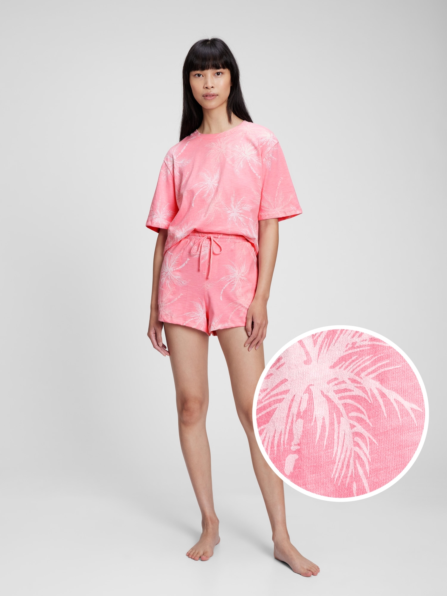 Cotton Slub Jersey Sleep Shorts Gap