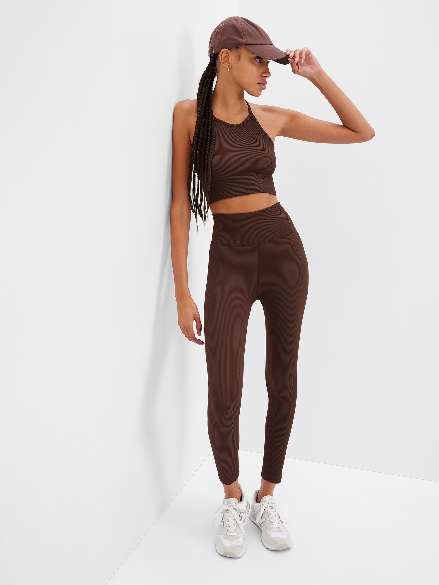 GapFit Seamless Ribbed 7/8 Leggings | Gap