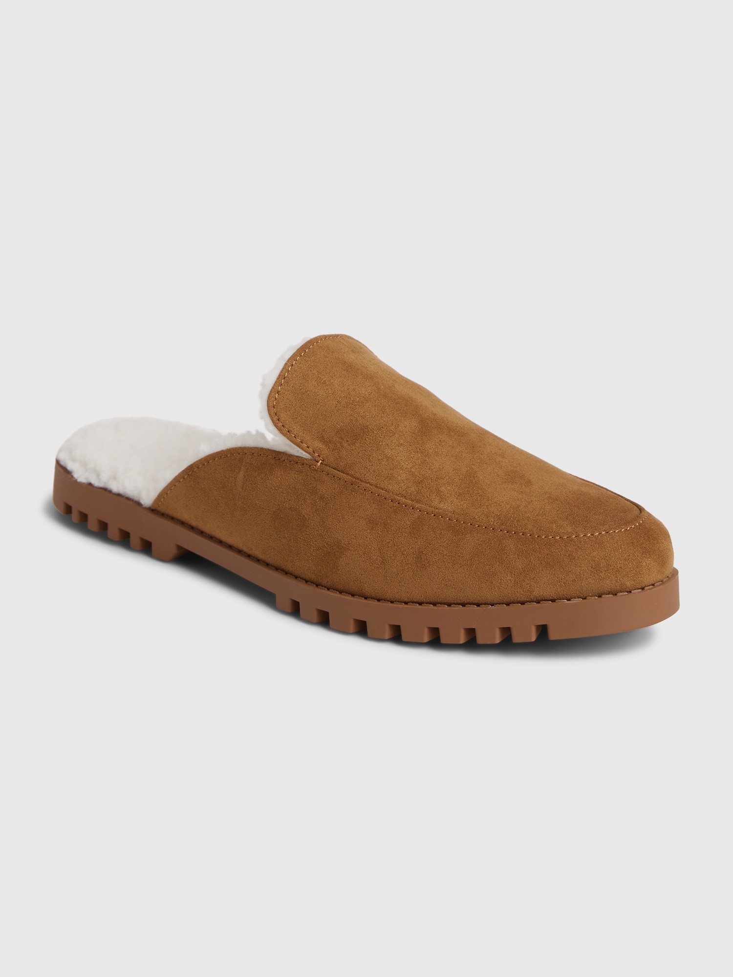 Gap Faux Shearling Loafer Mules brown. 1