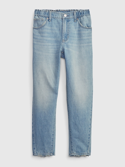 Image number 1 showing, Kids High Rise Barrel Jeans