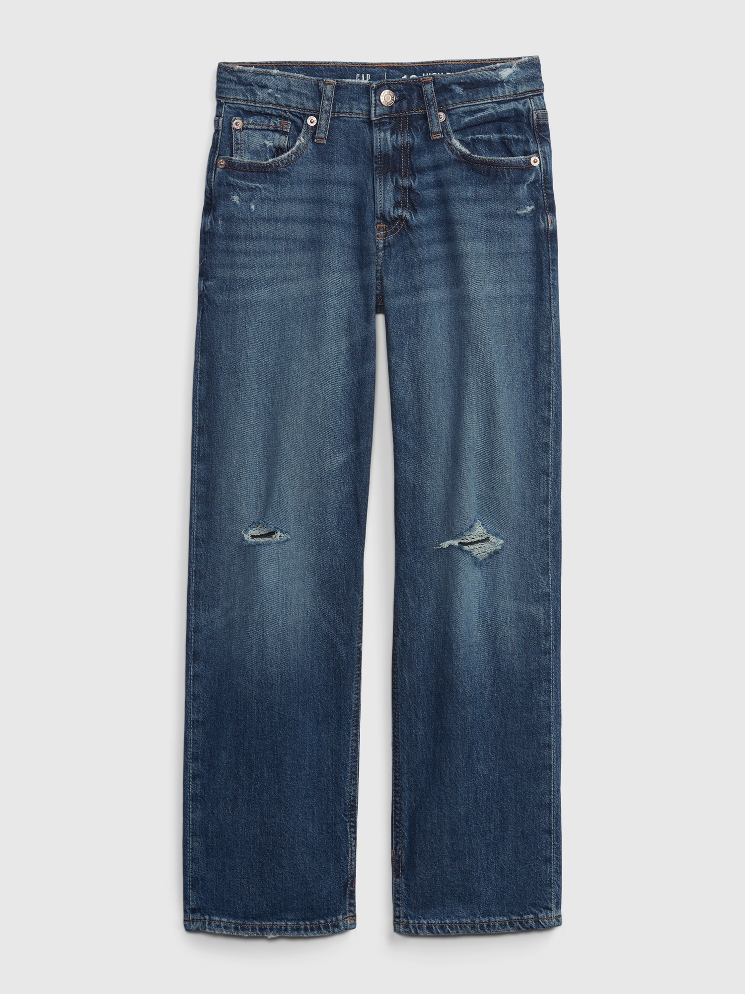 Gap - Kids Organic Cotton High Rise '90s Loose Jeans with Washwell blue