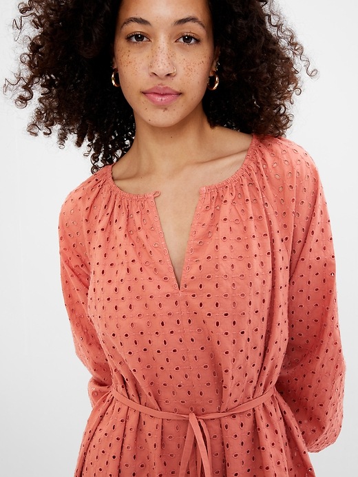 Eyelet Mini Dress Gap