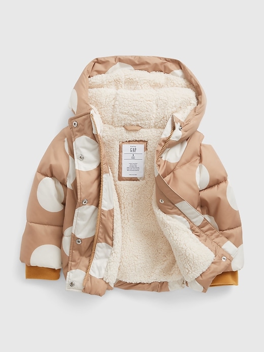 Image number 3 showing, Toddler Sherpa-Lined Puffer Jacket