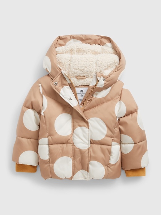 Image number 1 showing, Toddler Sherpa-Lined Puffer Jacket