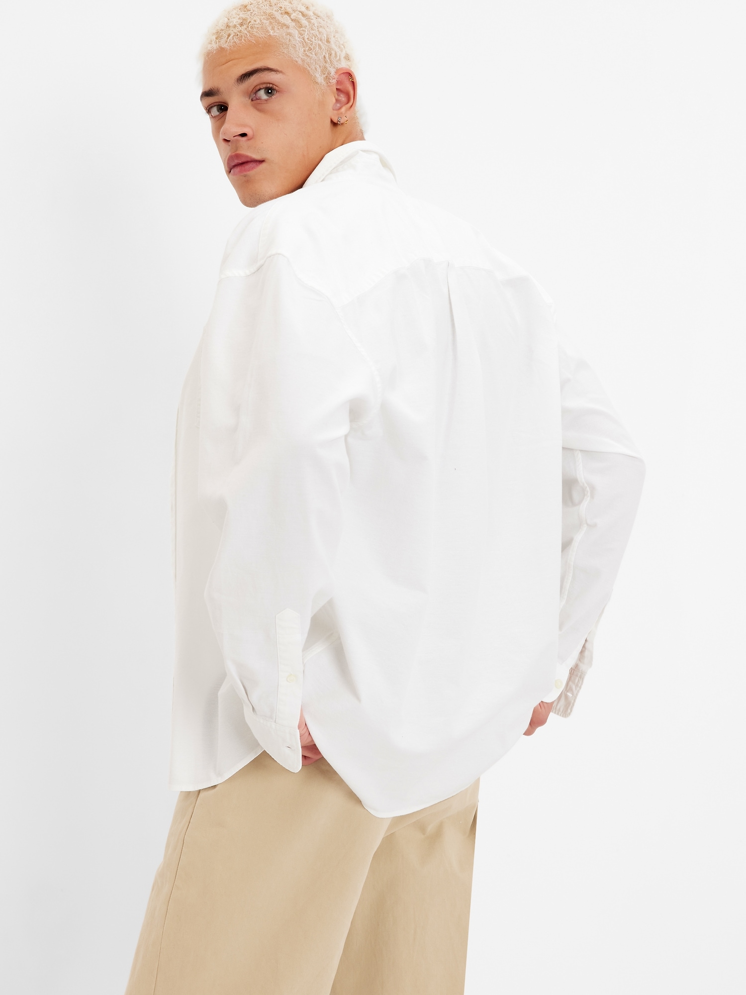 Oversized Oxford Shirt with In-Conversion Cotton | Gap