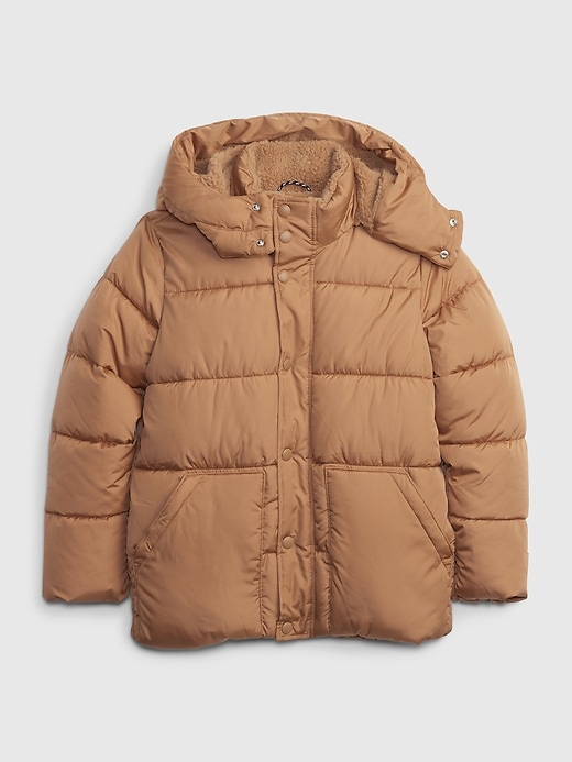 View large product image 1 of 1. Kids Sherpa-Lined Puffer Jacket