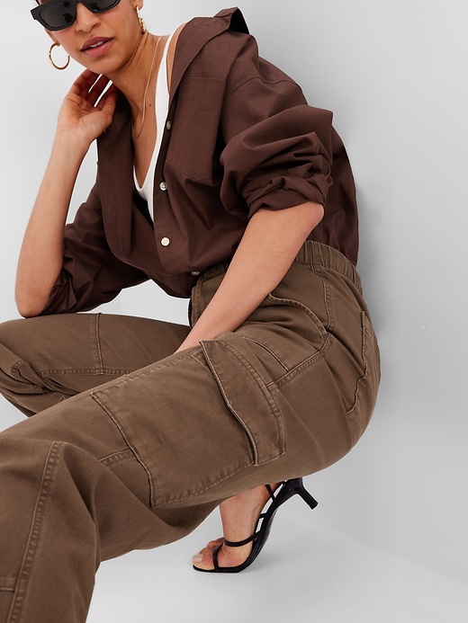 Image number 3 showing, Pull-On Tapered Utility Pants with Washwell