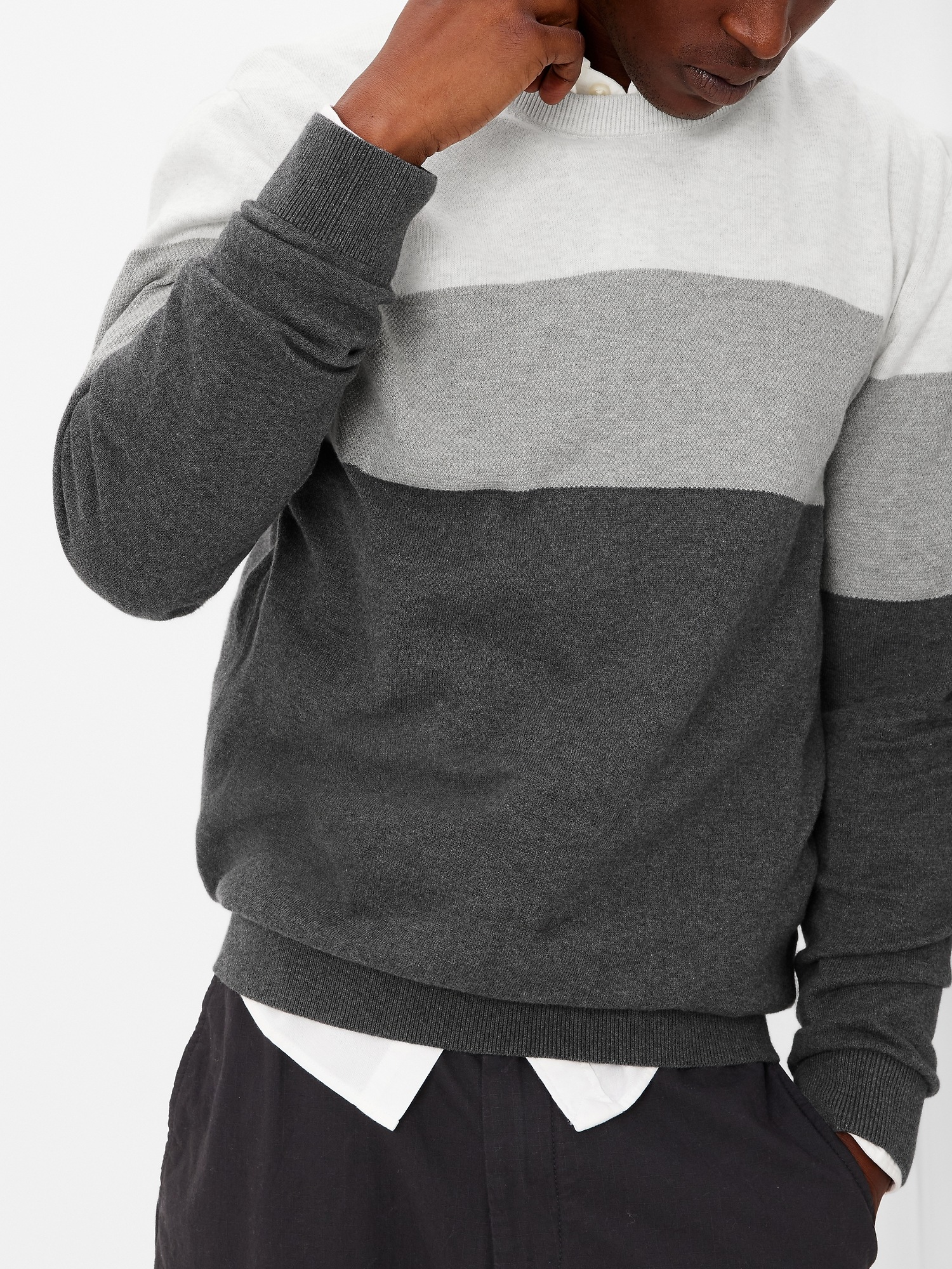 Mainstay Colorblock Crewneck Sweater | Gap