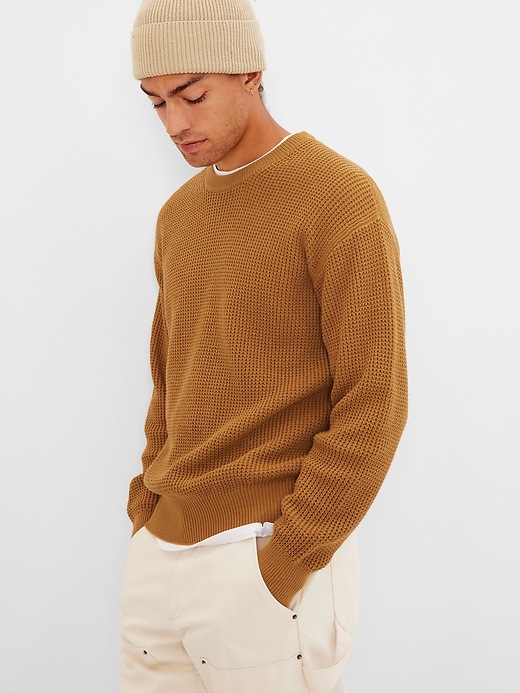 Waffle Crewneck Sweater | Gap