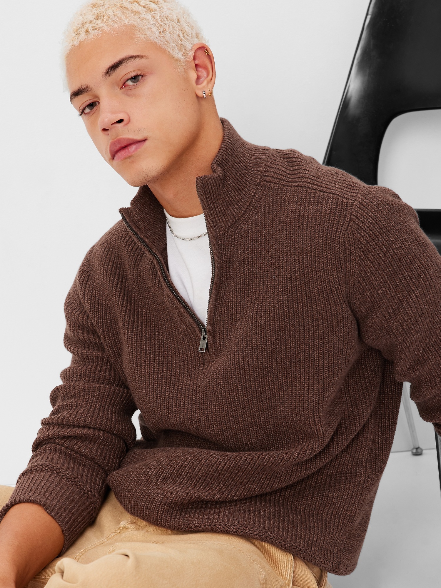 Rib Half-Zip Sweater | Gap