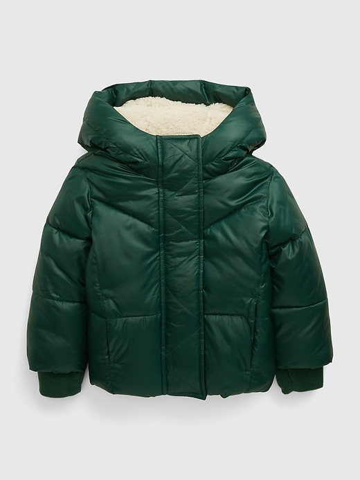 Image number 5 showing, Toddler Sherpa-Lined Puffer Jacket